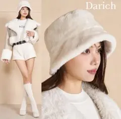 Darich ダーリッチ ボリュームファーバケットハット アイボリー