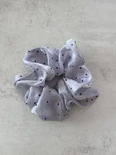 Lattice ラティス ドットシュシュ グレー