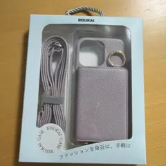 RISUKAI iPhone 13 Pro用ケース 手帳型 ストラップ付