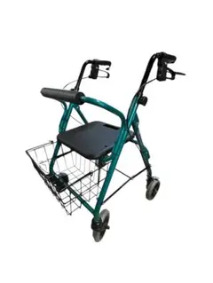 カワムラサイクルの四輪歩行車「KW20」 グリーン バスケット付きのサムネイル
