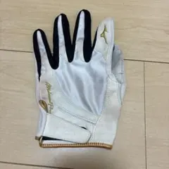 ミズノプロ　守備用手袋 ホワイト/ブラック