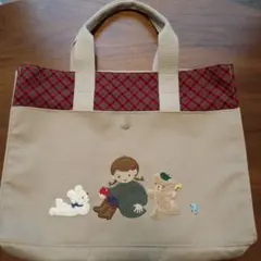 familiar ファミリアレッスンバッグ　 女の子とクマ