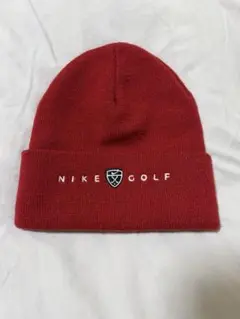 NIKE GOLF レッドニット帽