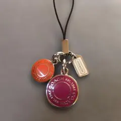 COACH コーチ　ストラップ チャーム 2連サークル　未使用