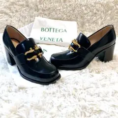 【超美品】ボッテガヴェネタ　ムッシュ　36　パンプス　ローファー　ブラック 超美品】ボッテガヴェネタムッシュ36パンプスローファーブラック