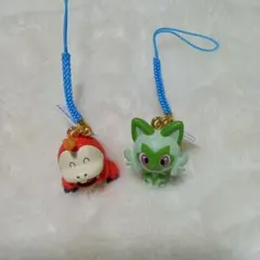 ガチャガチャ ポケモン 根付けマスコット ニャオハ ホゲータ