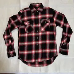 チェック柄シャツ 赤 黒