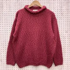 名前のない本 古着 レトロ シック ボトルネック ネップニット セーター