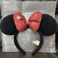 ミニーちゃん カチューシャ スパンコール リボン
