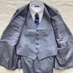 レア　バーバリー　3ピース　XL　セットアップ　スーツ　AB7　グレー