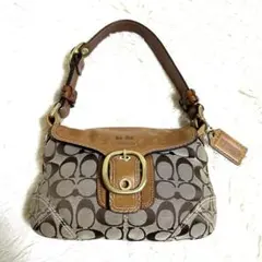 COACH ソーホー シグネチャー ワンショルダーバッグ ブラウン系