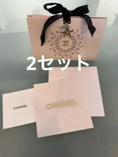 2セットシャネルCHANELアートオブギフトラッピングボックスチャームカード