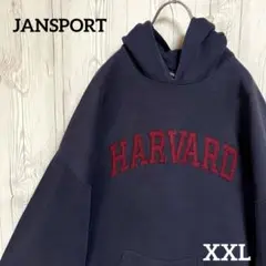 ハーバード　スウェットフーデイパーカー　メンズXXL　紺　USA大学　古着　ロゴ