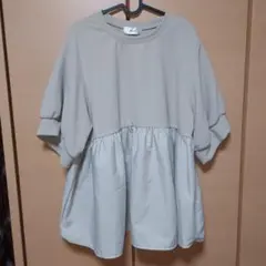 Amourire ベージュ バルーンスリーブ チュニック