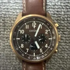 CITIZEN クロノグラフ 時計 ブラウン