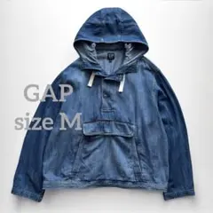 1419◆GAP デニム ギャップ アノラックパーカー コットンリネン生地