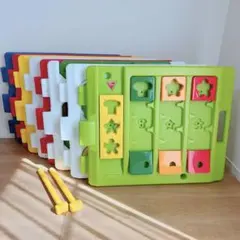 日本育児 ミュージカルキッズランド はらぺこあおむし ベビーサークル 6枚＋2枚