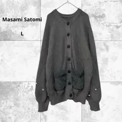 マサミサトミ　美品　ラグランスリーブニットカーディガン　ファー　パール調　可愛い