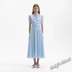 ❤️人気新作 新品♡ SelfPortrait 水色ロングワンピース♡ A42 - メルカリ