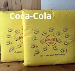 【レトロ】Coca-Cola ビッグ座布団　クッション　ヴィンテージ　2個売りのサムネイル