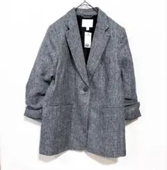 新品　H&M テーラードジャケット　ブラック系　Mサイズ