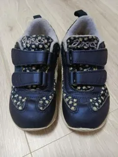 asics 花柄 ネイビー スニーカー