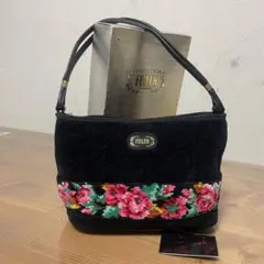 FEILER フェイラー シュニール織 ミニバッグ レトロ バラ 美品