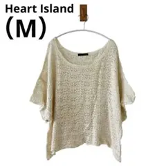0666 Heart Islandレディース鍵編み半袖トップス重ね着ナチュラル夏