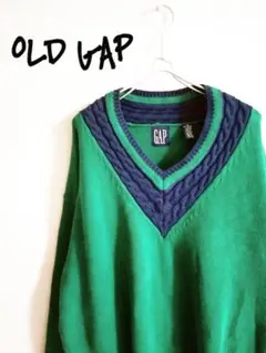 D222293 90s OLD GAP Vネック ロングスリーブニット