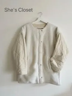 【美品】She's Closet ボアキルティング リバーシブルコート