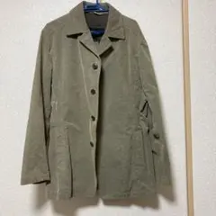 カーキ コーデュロイ ボタンアップジャケット