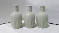 【処分】シンプル柄　白色謎の徳利３点セット（白色）