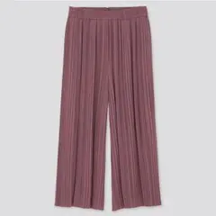 ユニクロ シフォンプリーツスカートパンツ パープル M