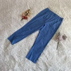 EVEXbyKRIZIA ウエストゴム スリムフィット 青パンツ 42(S)