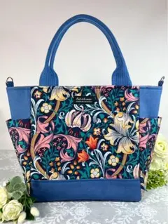 ウィリアムモリス♣︎ケムスコットツリー♣︎ハンドメイドバッグ b-wm-jtotebag-m1.jpg