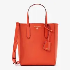COACH モリー トート 25 ショルダーバッグ レザー オレンジレッド