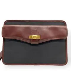 極美品　dunhill ダンヒル クラッチバッグ ロゴ金具 セカンドバッグ