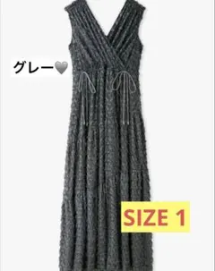 お値下げ❣️✨美品✨FRAY I.D. フリンジジャガードカシュクールワンピース♡のサムネイル