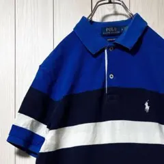 Polo Ralph Lauren 半袖 ポロシャツ M 刺繍ロゴ ボーダー