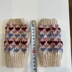 ハンドメイド　キッズ　ニットハンドカバー、アームカバー