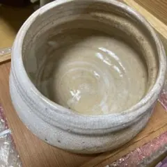 萩焼 水指（人間国宝）十一代三輪休雪 替蓋（塗蓋） 裏千家淡々斎花押