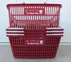キティ ショッピングバスケット マイバスケット 買物カゴ 3個セット