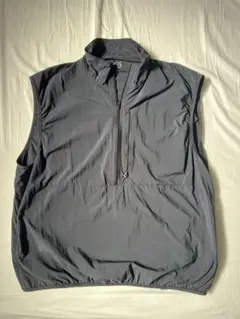 STUMPSTAMP HALF ZIP PULLOVER VEST BLACK