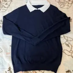 ORIHICA ネイビー 長袖ニットセーター M