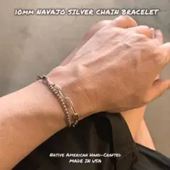 10mm-NAVAJO CHAIN BRACELET/ナバホシルバーブレスレットのサムネイル