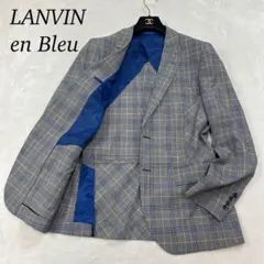 極美品◎LANVIN en Bleu テーラードジャケット アンコン ストレッチ LANVIN en Bleu ジャケット テーラードジャケット セットアップ