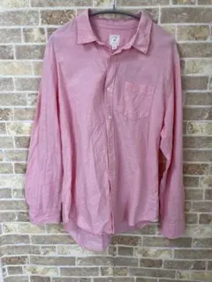 GAP ギャップ ピンク 長袖シャツ Mサイズ 麻 綿