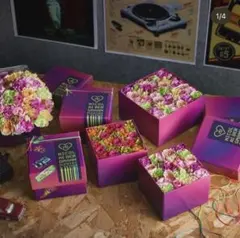 【新品未使用•未開封】ニコライバーグマン/プリザーブドフラワー/ボックス S ボックスフラワー】プリザーブドフラワー Sサイズ（ブルー・グリーン系