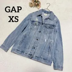【ギャップ】デニムジャケット メンズ XS ダメージ カジュアル 春