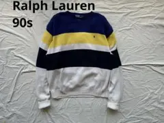 Ralph Lauren 90s ボーダー コットンニットセーター